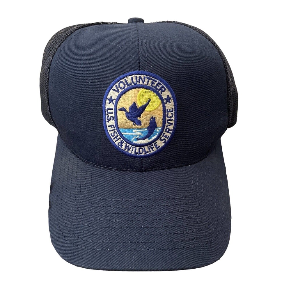 US Fish and Wildlife Service Volunteer Snapback Mesh Trucker Hat USA Made